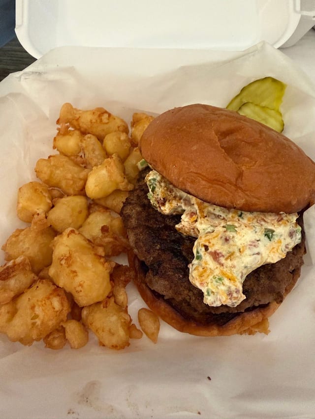 Jalapeno Popper Dip Burger.