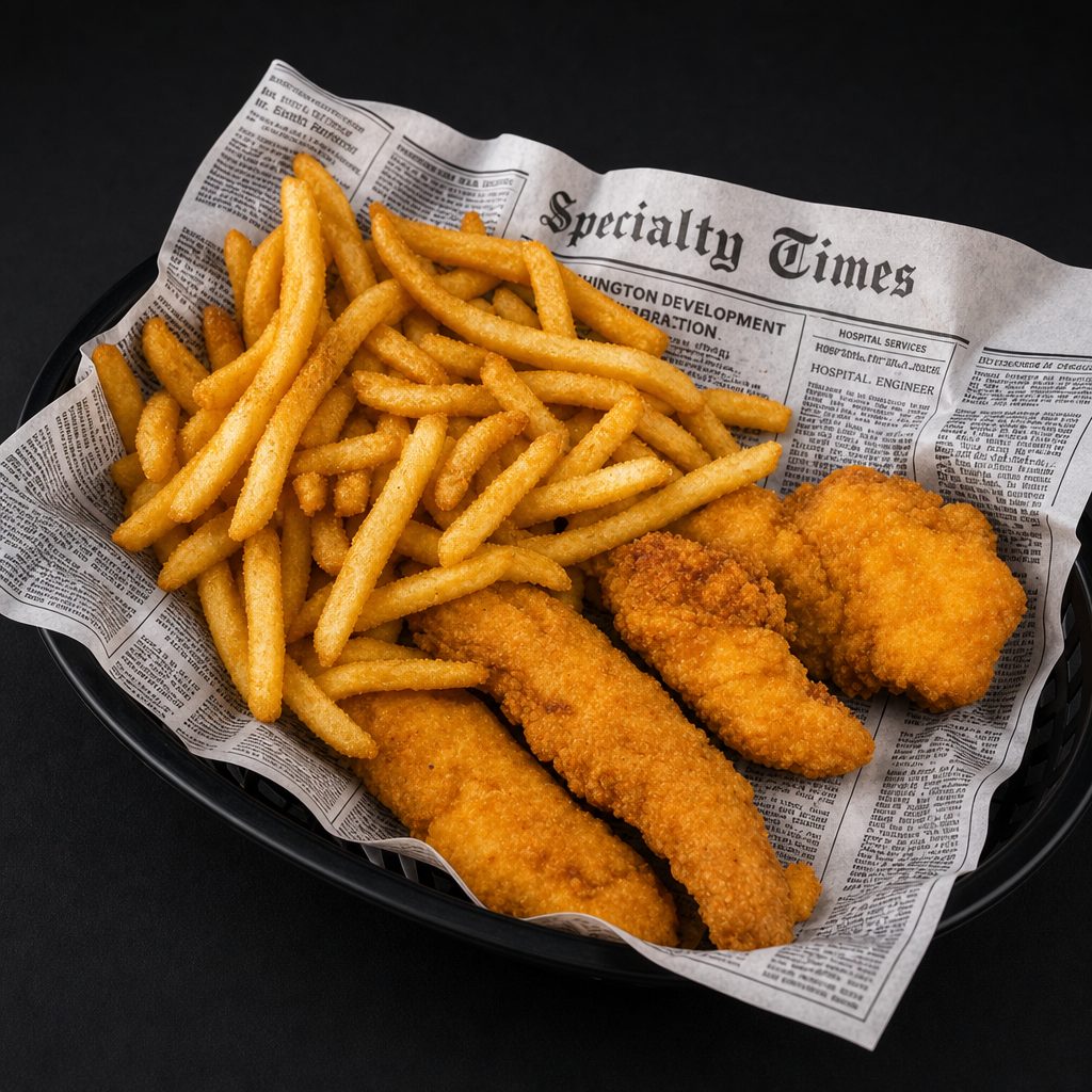 Chicken Strips & Fries Basket.
